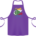 Torn Comoros Flag Comorian Day Football Cotton Apron 100% Organic Purple