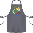 Torn Comoros Flag Comorian Day Football Cotton Apron 100% Organic Steel