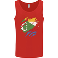 Torn Comoros Flag Comorian Day Football Mens Vest Tank Top Red