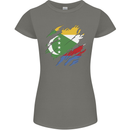 Torn Comoros Flag Comorian Day Football Womens Petite Cut T-Shirt
