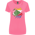 Torn Comoros Flag Comorian Day Football Womens Wider Cut T-Shirt Azalea