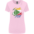 Torn Comoros Flag Comorian Day Football Womens Wider Cut T-Shirt Light Pink