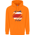 Torn Costa Rica Flag Rican Day Football Childrens Kids Hoodie Orange