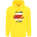 Torn Costa Rica Flag Rican Day Football Childrens Kids Hoodie Yellow