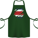 Torn Costa Rica Flag Rican Day Football Cotton Apron 100% Organic Forest Green