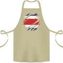 Torn Costa Rica Flag Rican Day Football Cotton Apron 100% Organic Khaki