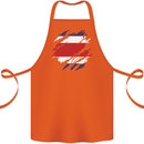 Torn Costa Rica Flag Rican Day Football Cotton Apron 100% Organic Orange