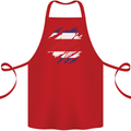 Torn Costa Rica Flag Rican Day Football Cotton Apron 100% Organic Red