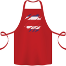 Torn Costa Rica Flag Rican Day Football Cotton Apron 100% Organic Red