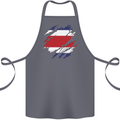 Torn Costa Rica Flag Rican Day Football Cotton Apron 100% Organic Steel