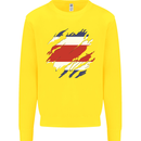 Torn Costa Rica Flag Rican Day Football Kids Sweatshirt Jumper Yellow