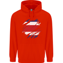 Torn Costa Rica Flag Rican Day Football Mens 80% Cotton Hoodie Bright Red