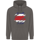 Torn Costa Rica Flag Rican Day Football Mens 80% Cotton Hoodie Charcoal