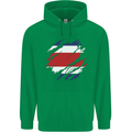 Torn Costa Rica Flag Rican Day Football Mens 80% Cotton Hoodie Irish Green