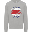 Torn Costa Rica Flag Rican Day Football Mens Sweatshirt Jumper Sports Grey