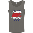 Torn Costa Rica Flag Rican Day Football Mens Vest Tank Top Charcoal