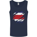 Torn Costa Rica Flag Rican Day Football Mens Vest Tank Top Navy Blue