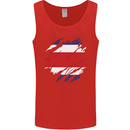 Torn Costa Rica Flag Rican Day Football Mens Vest Tank Top Red