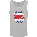 Torn Costa Rica Flag Rican Day Football Mens Vest Tank Top Sports Grey