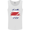 Torn Costa Rica Flag Rican Day Football Mens Vest Tank Top White