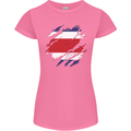 Torn Costa Rica Flag Rican Day Football Womens Petite Cut T-Shirt Azalea