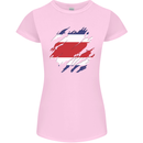 Torn Costa Rica Flag Rican Day Football Womens Petite Cut T-Shirt Light Pink