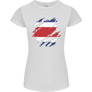 Torn Costa Rica Flag Rican Day Football Womens Petite Cut T-Shirt White