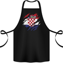Torn Croatia Flag Croatian Day Football Cotton Apron 100% Organic Black