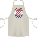 Torn Croatia Flag Croatian Day Football Cotton Apron 100% Organic Natural