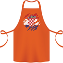 Torn Croatia Flag Croatian Day Football Cotton Apron 100% Organic Orange