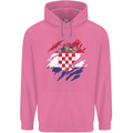 Torn Croatia Flag Croatian Day Football Mens 80% Cotton Hoodie Azelea