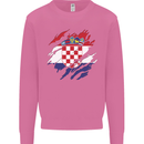 Torn Croatia Flag Croatian Day Football Mens Sweatshirt Jumper Azalea
