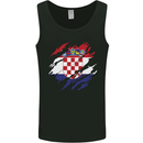 Torn Croatia Flag Croatian Day Football Mens Vest Tank Top Black
