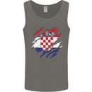 Torn Croatia Flag Croatian Day Football Mens Vest Tank Top Charcoal
