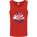 Torn Croatia Flag Croatian Day Football Mens Vest Tank Top Red