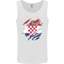 Torn Croatia Flag Croatian Day Football Mens Vest Tank Top White