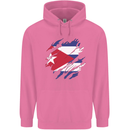 Torn Cuba Flag Cuban Day Football Childrens Kids Hoodie Azalea