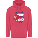 Torn Cuba Flag Cuban Day Football Childrens Kids Hoodie Heliconia