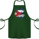 Torn Cuba Flag Cuban Day Football Cotton Apron 100% Organic Forest Green
