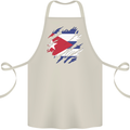 Torn Cuba Flag Cuban Day Football Cotton Apron 100% Organic Natural