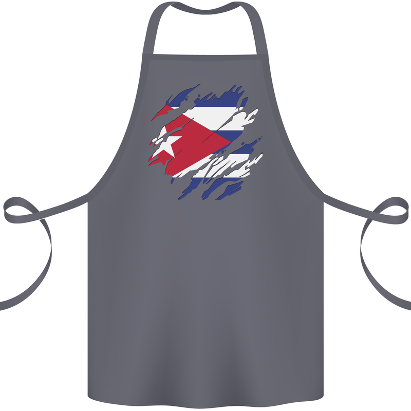 Torn Cuba Flag Cuban Day Football Cotton Apron 100% Organic Steel