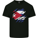 Torn Cuba Flag Cuban Day Football Kids T-Shirt Childrens Black
