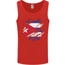 Torn Cuba Flag Cuban Day Football Mens Vest Tank Top Red