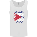 Torn Cuba Flag Cuban Day Football Mens Vest Tank Top White
