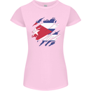Torn Cuba Flag Cuban Day Football Womens Petite Cut T-Shirt Light Pink