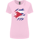Torn Cuba Flag Cuban Day Football Womens Wider Cut T-Shirt Light Pink
