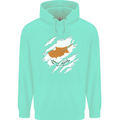 Torn Cyprus Flag Cypriot Day Football Childrens Kids Hoodie Peppermint