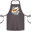 Torn Cyprus Flag Cypriot Day Football Cotton Apron 100% Organic Dark Grey