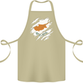 Torn Cyprus Flag Cypriot Day Football Cotton Apron 100% Organic Khaki