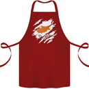 Torn Cyprus Flag Cypriot Day Football Cotton Apron 100% Organic Maroon